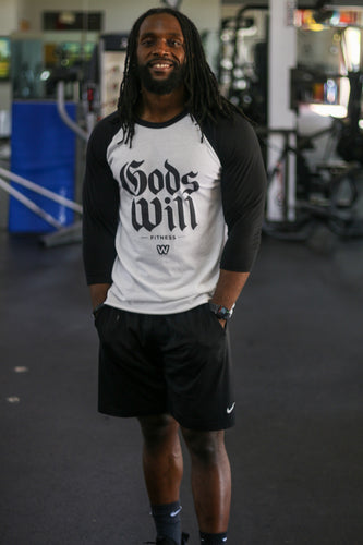 God's Will Fitness Baseball Tee